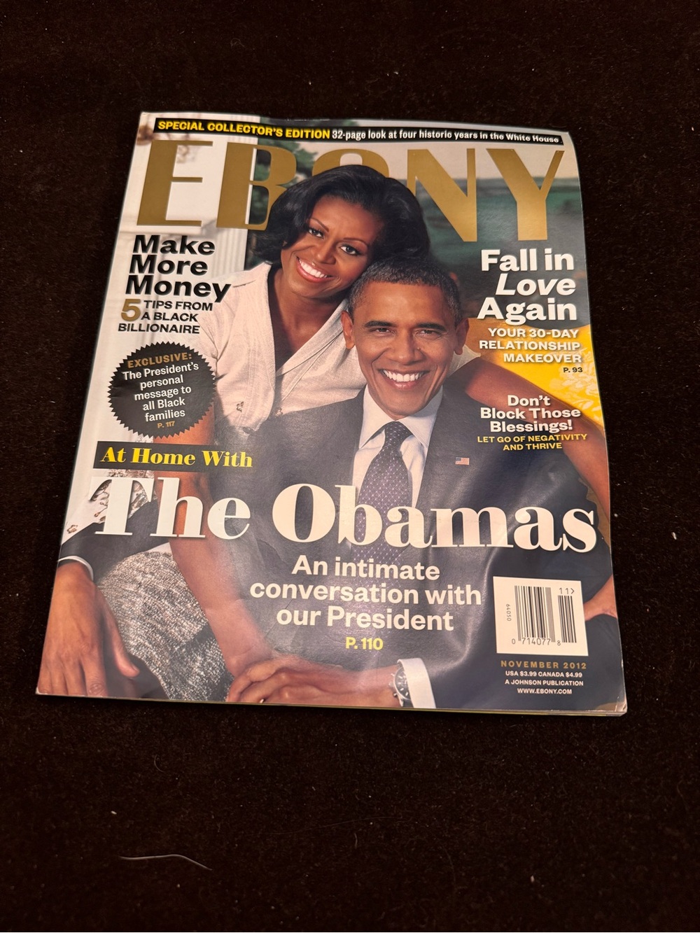 EBONY Magazine Featuring The Obamas - November 2012